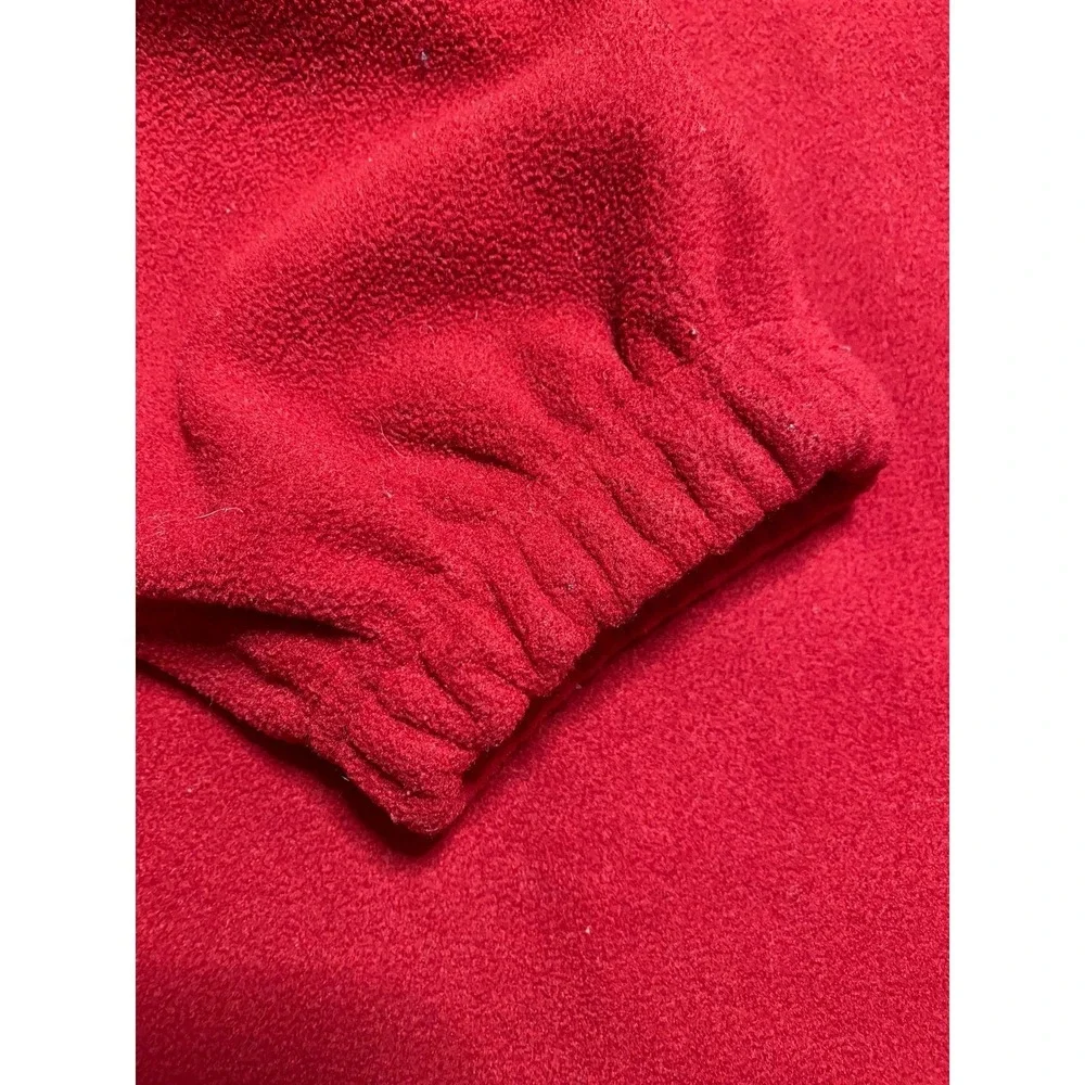 Izod Red Fleece 1/4 Zip Pullover‎ Mens Casual Warm Top